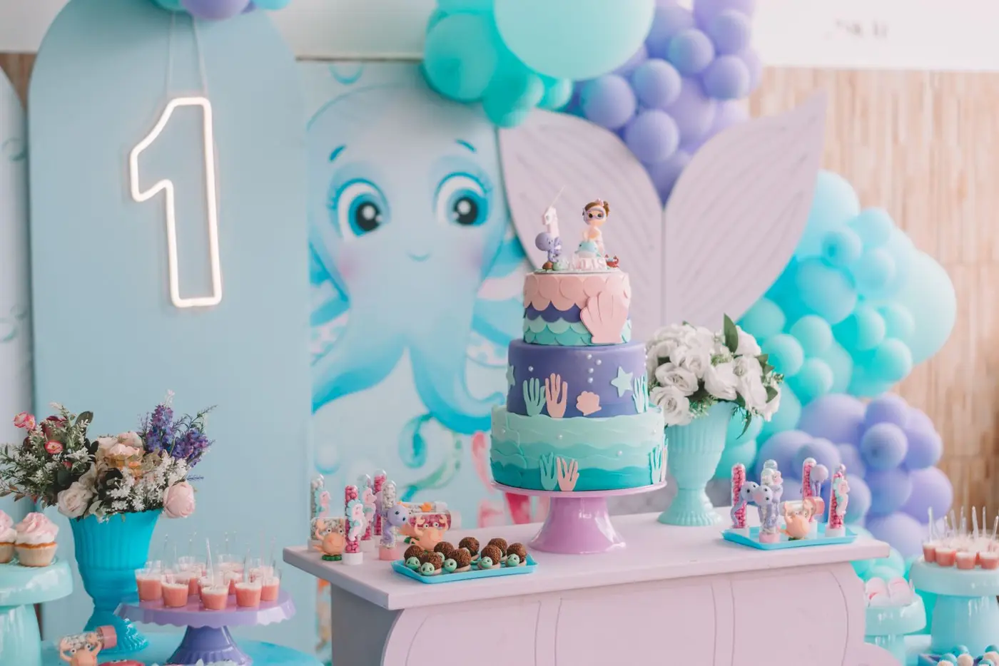 Festa com tema fundo do mar (imagem de referência)